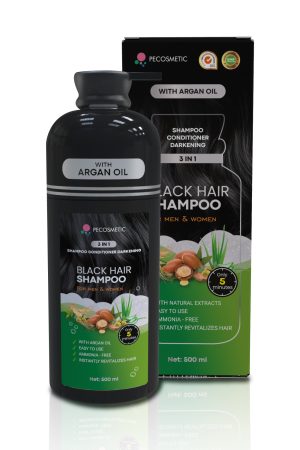 BLACK HAIR SHAMPOO BOTELLA